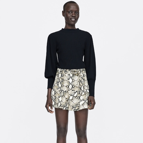 Zara | Shorts | Zara Animal Print Bermuda Shorts | Poshmark
